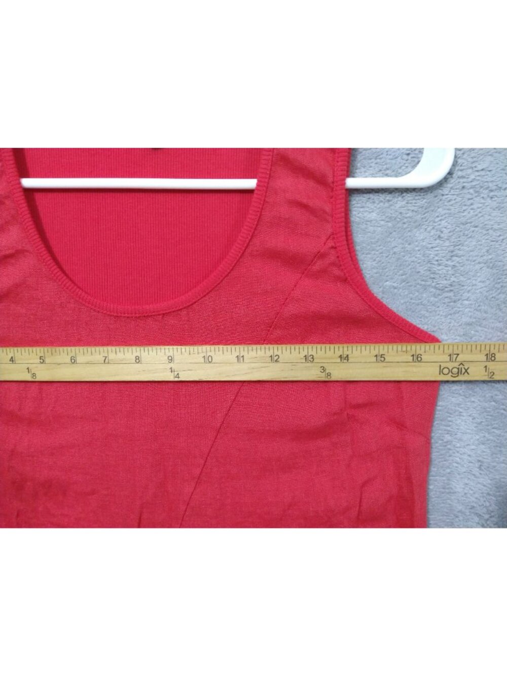 Inizio Red Linen Magic Pocket Sleeveless Tank Scoop Neck Dress Womens Medium - Picture 4 of 7